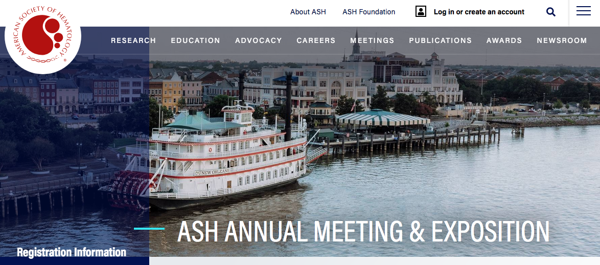 64 annual meeting  American Society of Hematology - New Orleans (USA)